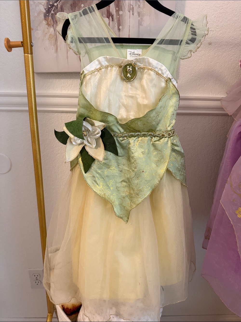 Disney Green and Cream Fairy Dress Costume